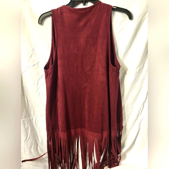 Maroon Duster Vest - Picture 4 of 5